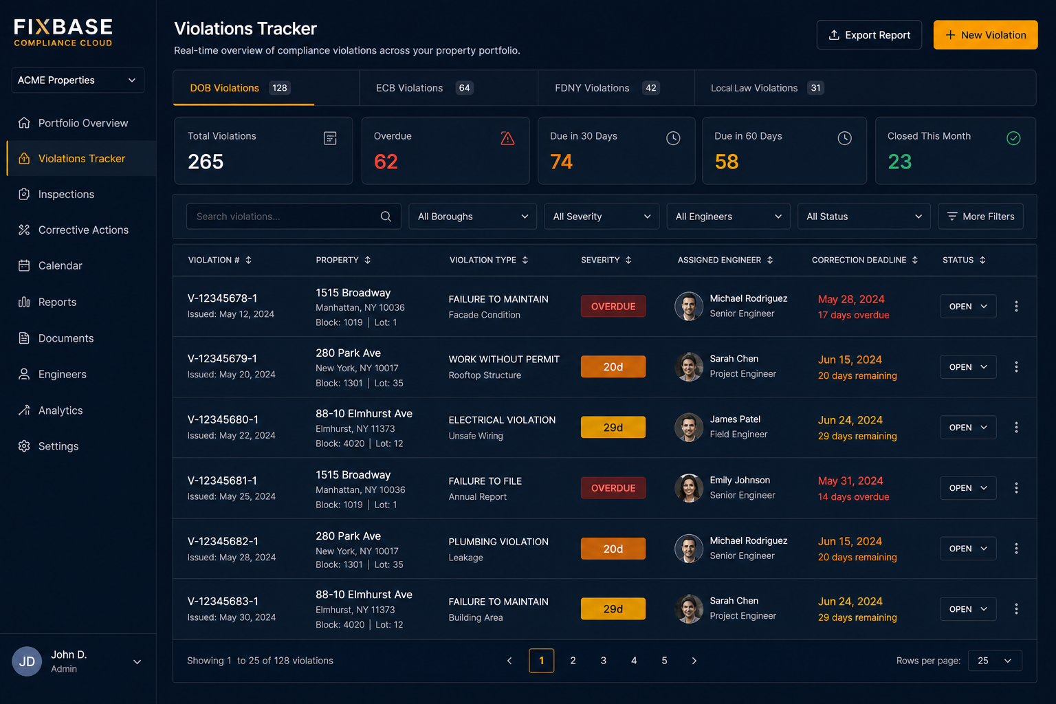 Compliance Tracking